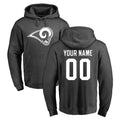 Kooe Custom LA.Rams Gray Pullover Hoodie Limited Game Any Name & Numbers Stitched Jerseys