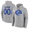 Kooe Custom LA.Rams Light Gray Pullover Hoodie Limited Game Any Name & Numbers Stitched Jerseys