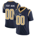 Kooe Custom LA.Rams Navy Limited Vapor Untouchable Home Game Any Name & Numbers Stitched Jerseys