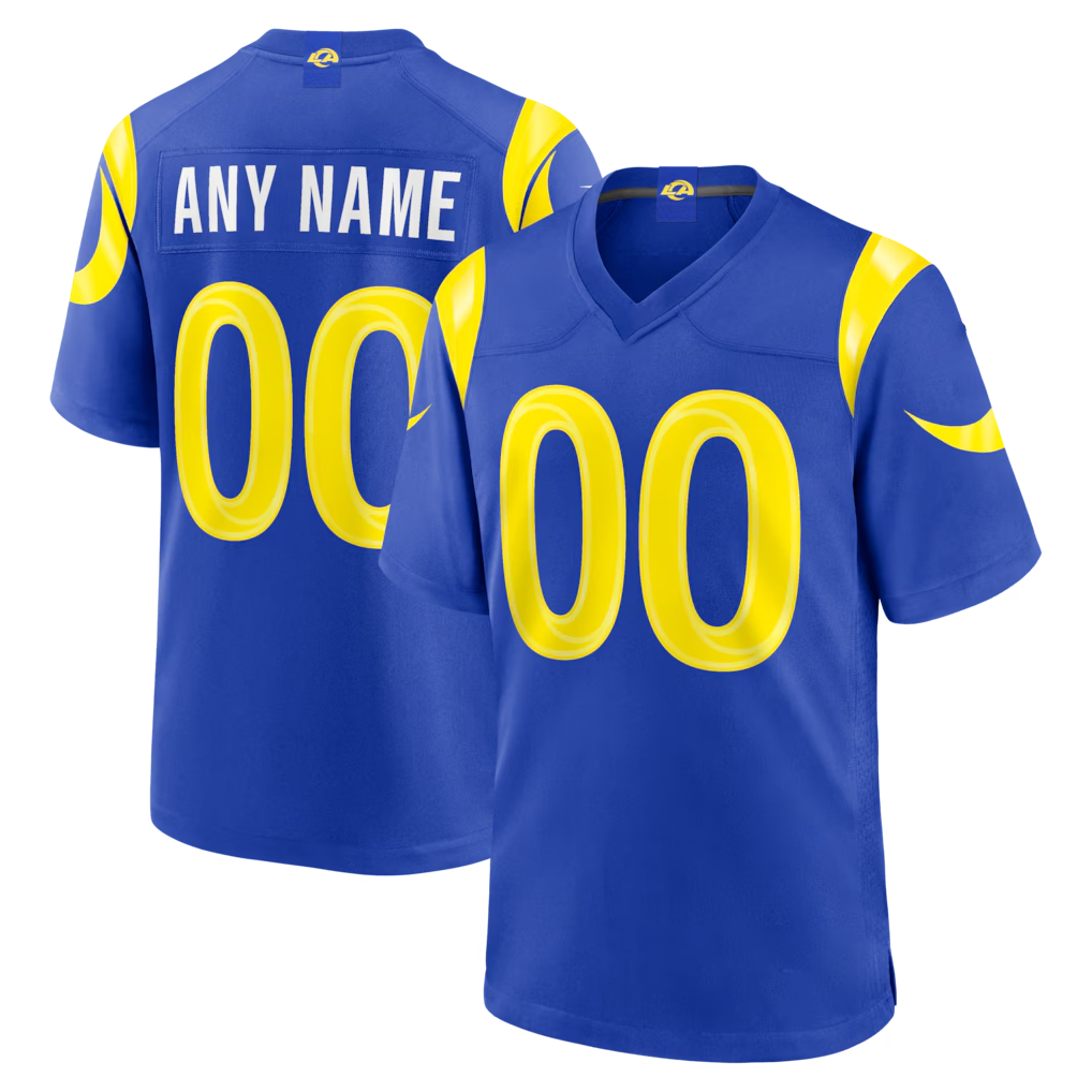 Kooe Custom LA.Rams Royal Game Stitched Jerseys