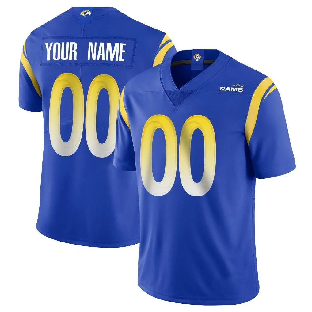 Kooe Custom LA.Rams Royal Limited Vapor Untouchable Home Game Any Name & Numbers Stitched Jerseys