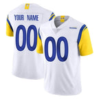 Kooe Custom LA.Rams White Limited Vapor Untouchable Home Game Any Name & Numbers Stitched Jerseys