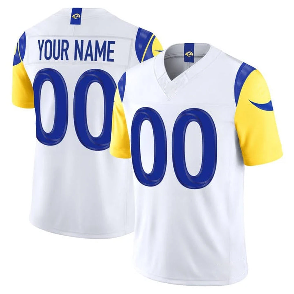 Kooe Custom LA.Rams White Vapor F.U.S.E. Limited Home Game Any Name & Numbers Stitched Jerseys