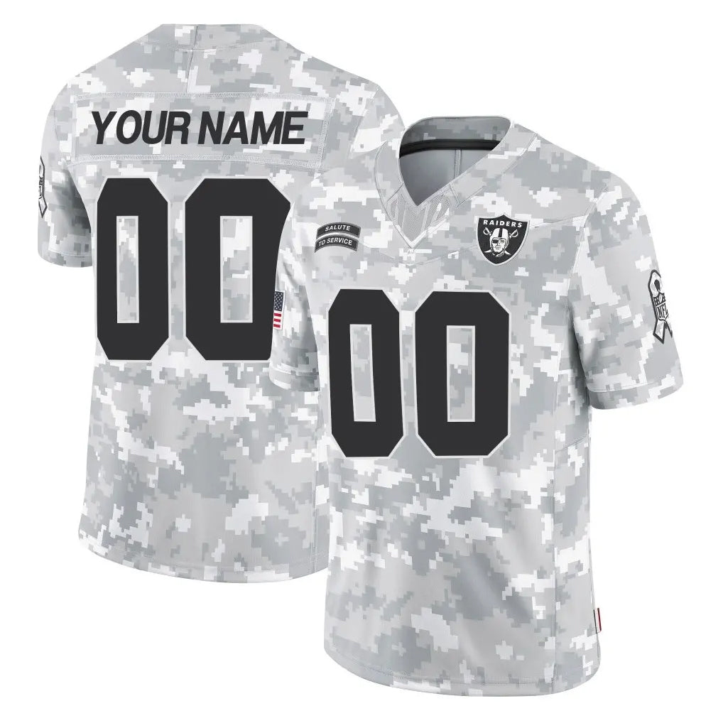 Kooe Custom LV.Raiders Arctic Camo Salute To Service Limited Game Any Name & Numbers Stitched Jerseys