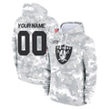 Kooe Custom LV.Raiders Arctic Camo Salute to Service Hoodies Limited Game Any Name & Numbers Stitched Jerseys