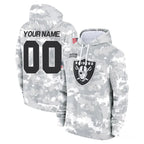 Kooe Custom LV.Raiders Arctic Camo Salute to Service Hoodies Limited Game Any Name & Numbers Stitched Jerseys