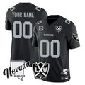 Kooe Custom LV.Raiders Black 65th Anniversary Vapor Limited Home Game Any Name & Numbers Stitched Jerseys
