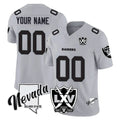 Kooe Custom LV.Raiders Gray 65th Anniversary Vapor Limited Home Game Any Name & Numbers Stitched Jerseys