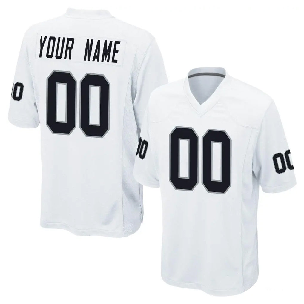Kooe Custom LV.Raiders White Home Game Any Name & Numbers Stitched Jerseys