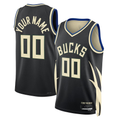 Kooe Custom M.Bucks Black 2022-23 Swingman Jerseys - Statement Edition