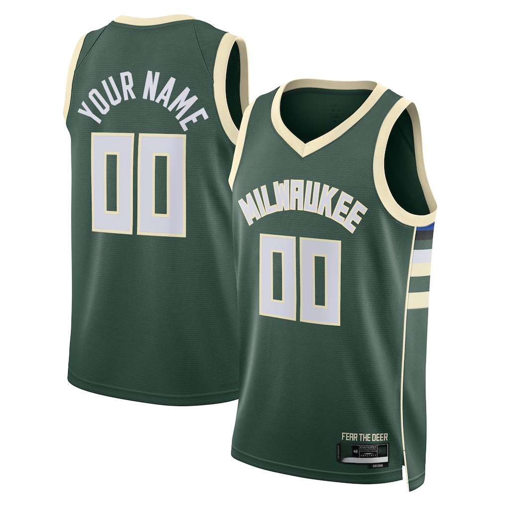 Kooe Custom M.Bucks Hunter Green Swingman Jerseys - Icon Edition
