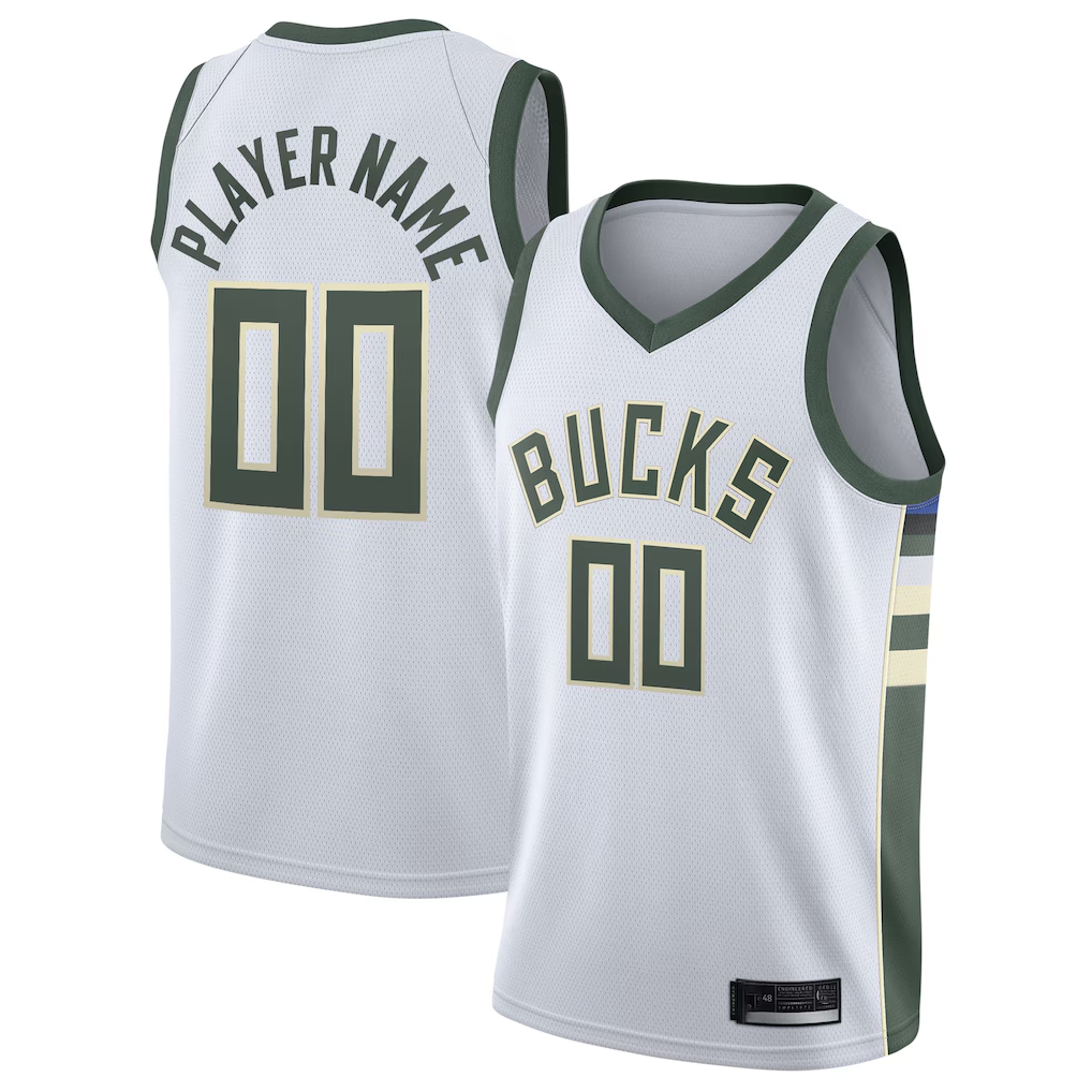 Kooe Custom M.Bucks White 2020-21 Swingman Custom Jerseys - Association Edition