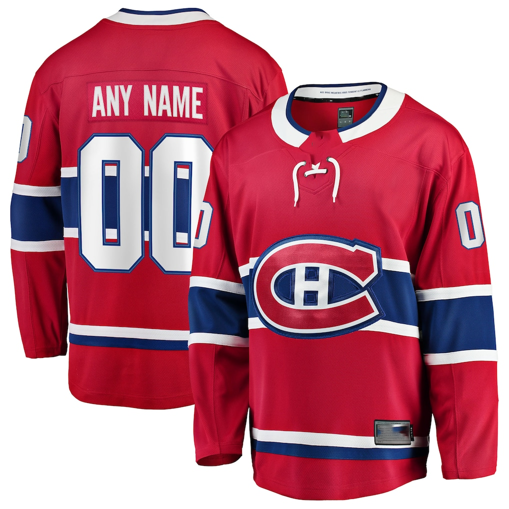 Kooe Custom M.Canadiens Red Home Breakaway Jerseys