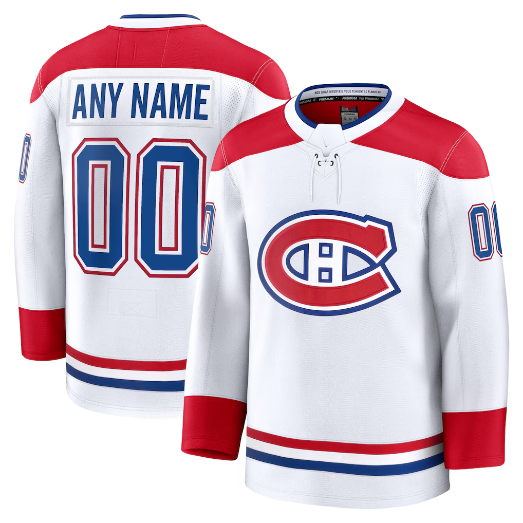 Kooe Custom M.Canadiens White Away Premium Jerseys