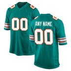 Kooe Custom M.Dolphins Aqua Alternate Home Game Any Name & Numbers Stitched Jerseys