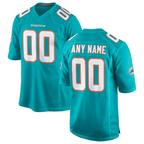 Kooe Custom M.Dolphins Aqua Game Stitched Jerseys