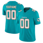 Kooe Custom M.Dolphins Aqua Limited Vapor F.U.S.E. Home Game Any Name & Numbers Stitched Jerseys