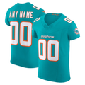 Kooe Custom M.Dolphins Aqua Vapor F.U.S.E. Elite Stitched Jerseys