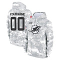 Kooe Custom M.Dolphins Arctic Camo Salute to Service Hoodies Limited Game Any Name & Numbers Stitched Jerseys