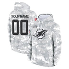 Kooe Custom M.Dolphins Arctic Camo Salute to Service Hoodies Limited Game Any Name & Numbers Stitched Jerseys