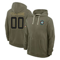 Kooe Custom M.Dolphins Olive Salute to Service Pullover Hoodies Limited Any Name & Numbers Stitched Jerseys