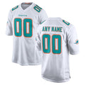 Kooe Custom M.Dolphins White Game Home Any Name & Numbers Stitched Jerseys