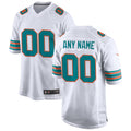 Kooe Custom M.Dolphins White Game Secondary Alternate Stitched Jerseys