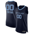 Kooe Custom M.Grizzlies Navy 2020-2021 Authentic Stitched Jerseys- Icon Edition