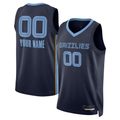 Kooe Custom M.Grizzlies Navy Swingman Stitched Jerseys- Icon Edition