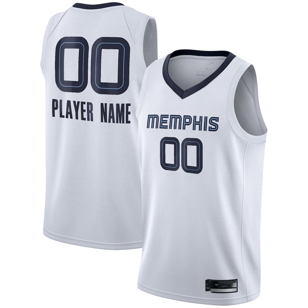 Kooe Custom M.Grizzlies White 2020-2021 Swingman Stitched Jerseys - Association Edition