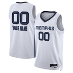 Kooe Custom M.Grizzlies White Swingman Stitched Jerseys- Association Edition