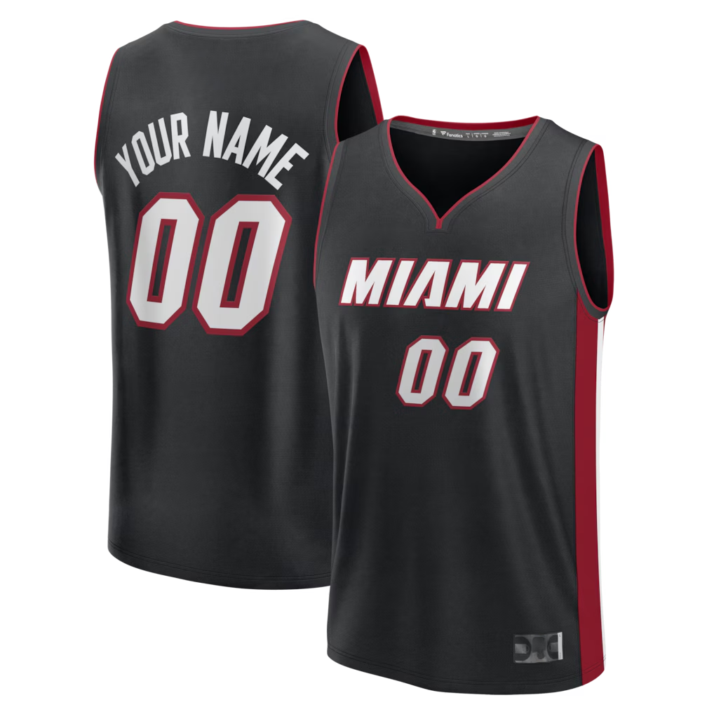 Kooe Custom M.Heat Black Fast Break Jerseys - Icon Edition