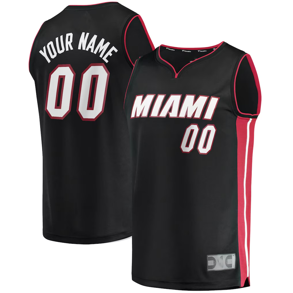Kooe Custom M.Heat Black Fast Break Replica Jerseys - Icon Edition