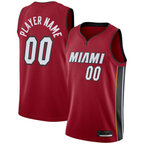 Kooe Custom M.Heat Jordan Brand Red Swingman Jerseys - Statement Edition