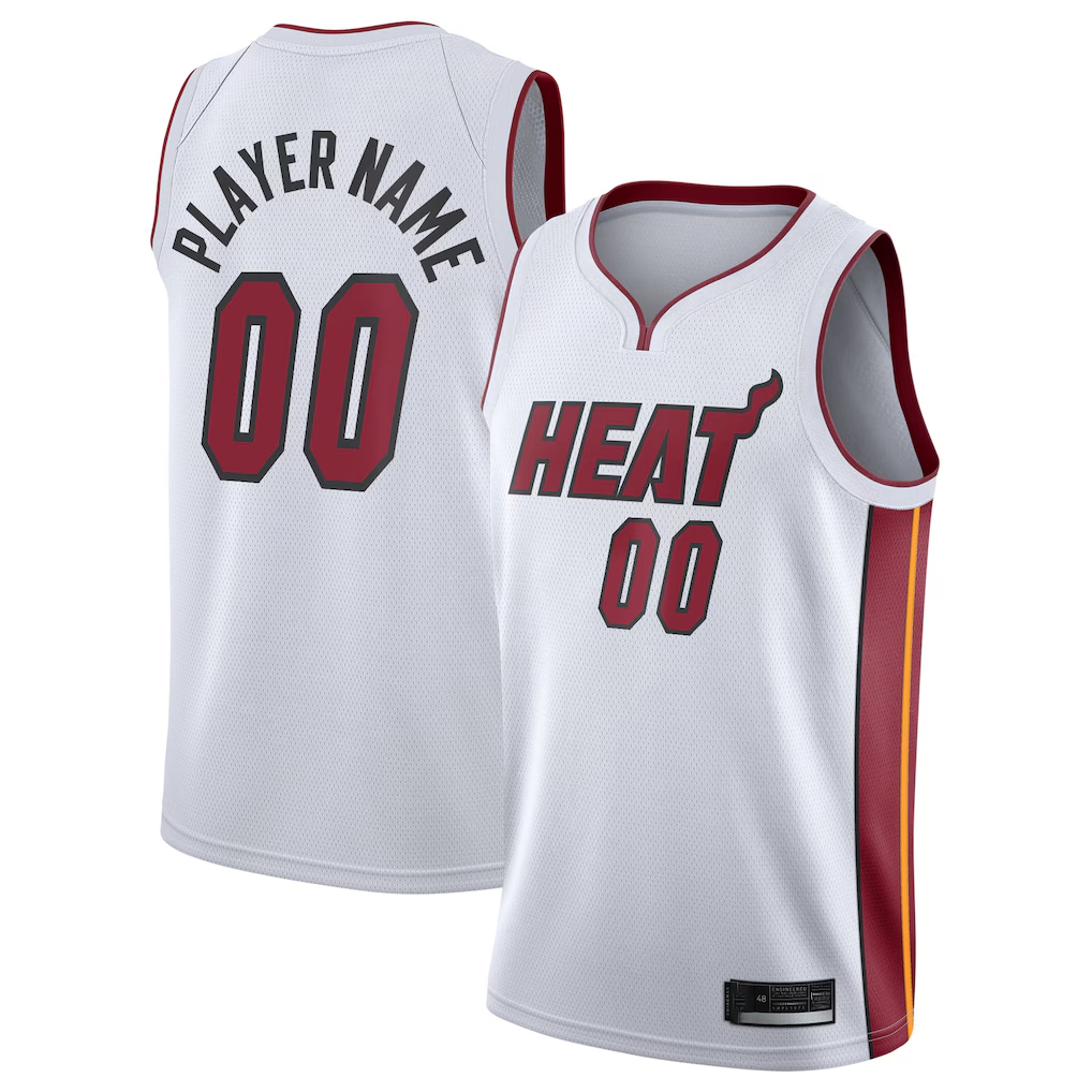 Kooe Custom M.Heat White 202021 Swingman Jerseys - Association Edition