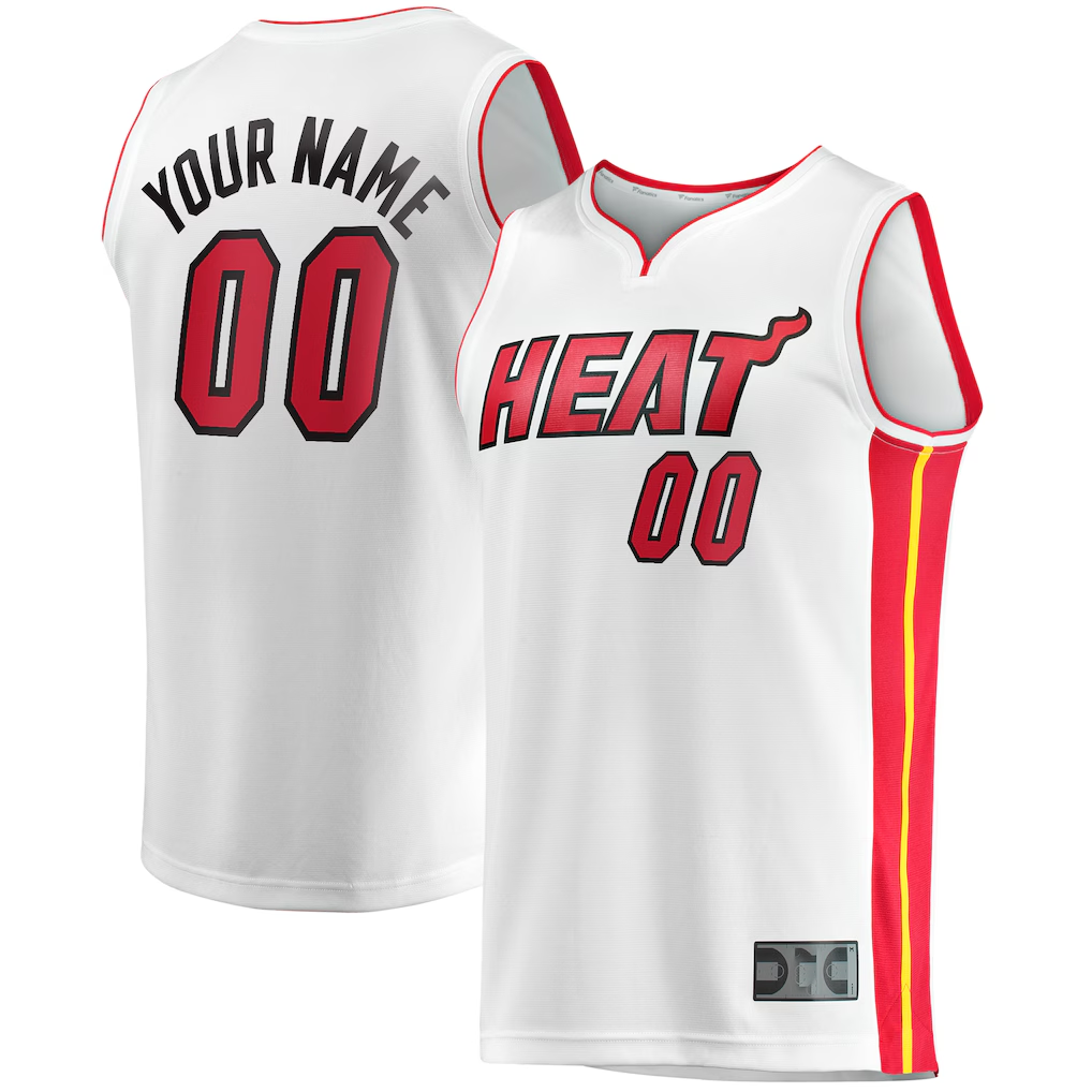 Kooe Custom M.Heat White Fast Break Replica Jerseys - Association Edition