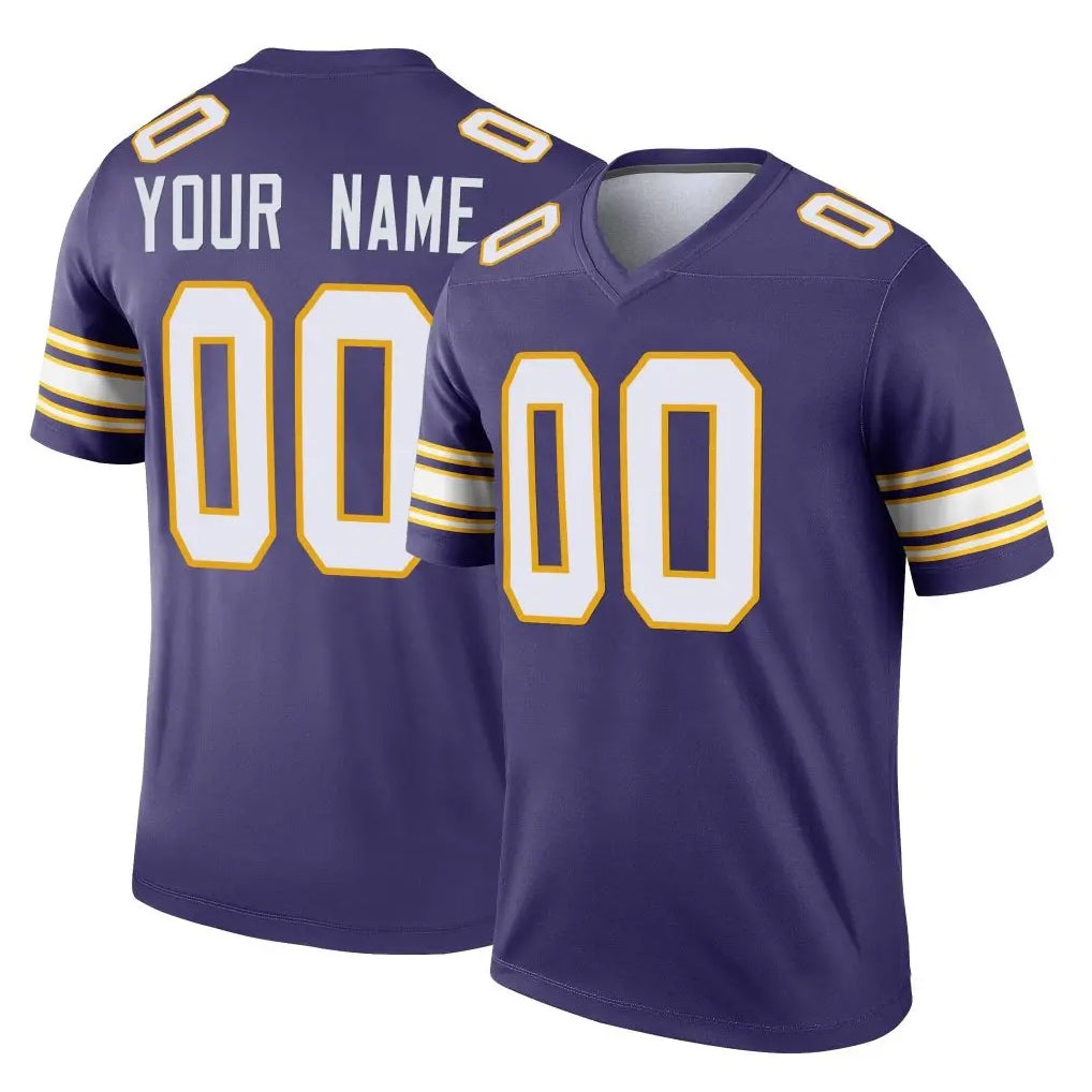 Kooe Custom MN.Vikings Purple Limited Classic Home Game Any Name & Numbers Stitched Jerseys