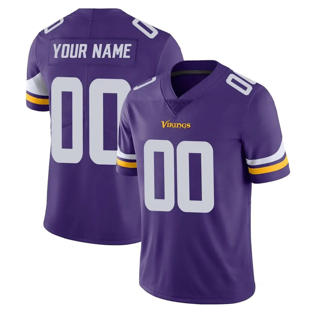 Kooe Custom MN.Vikings Purple Limited Vapor Untouchable Home Game Any Name & Numbers Stitched Jerseys