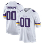 Kooe Custom MN.Vikings White Home Game Any Name & Numbers Stitched Jerseys
