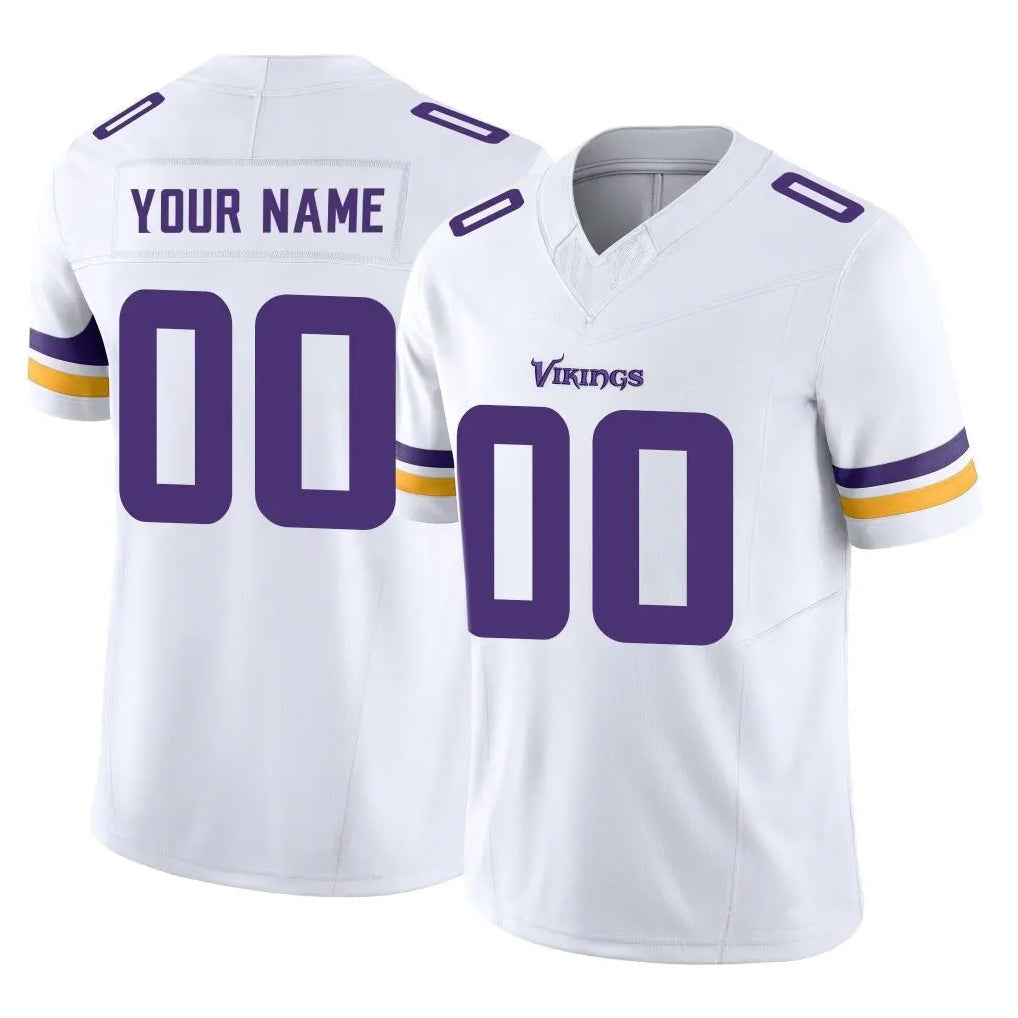 Kooe Custom MN.Vikings White Limited Vapor F.U.S.E. Home Game Any Name & Numbers Stitched Jerseys