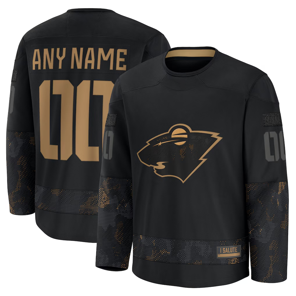 Kooe Custom M.Wild Black 2024 Military Appreciation Practice Jerseys
