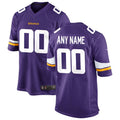 Kooe Custom MN.Vikings Purple Game Home Stitched Jerseys