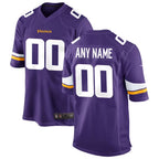 Kooe Custom MN.Vikings Purple Game Home Stitched Jerseys