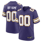 Kooe Custom MN.Vikings Purple Secondary Alternate Game Stitched Jerseys