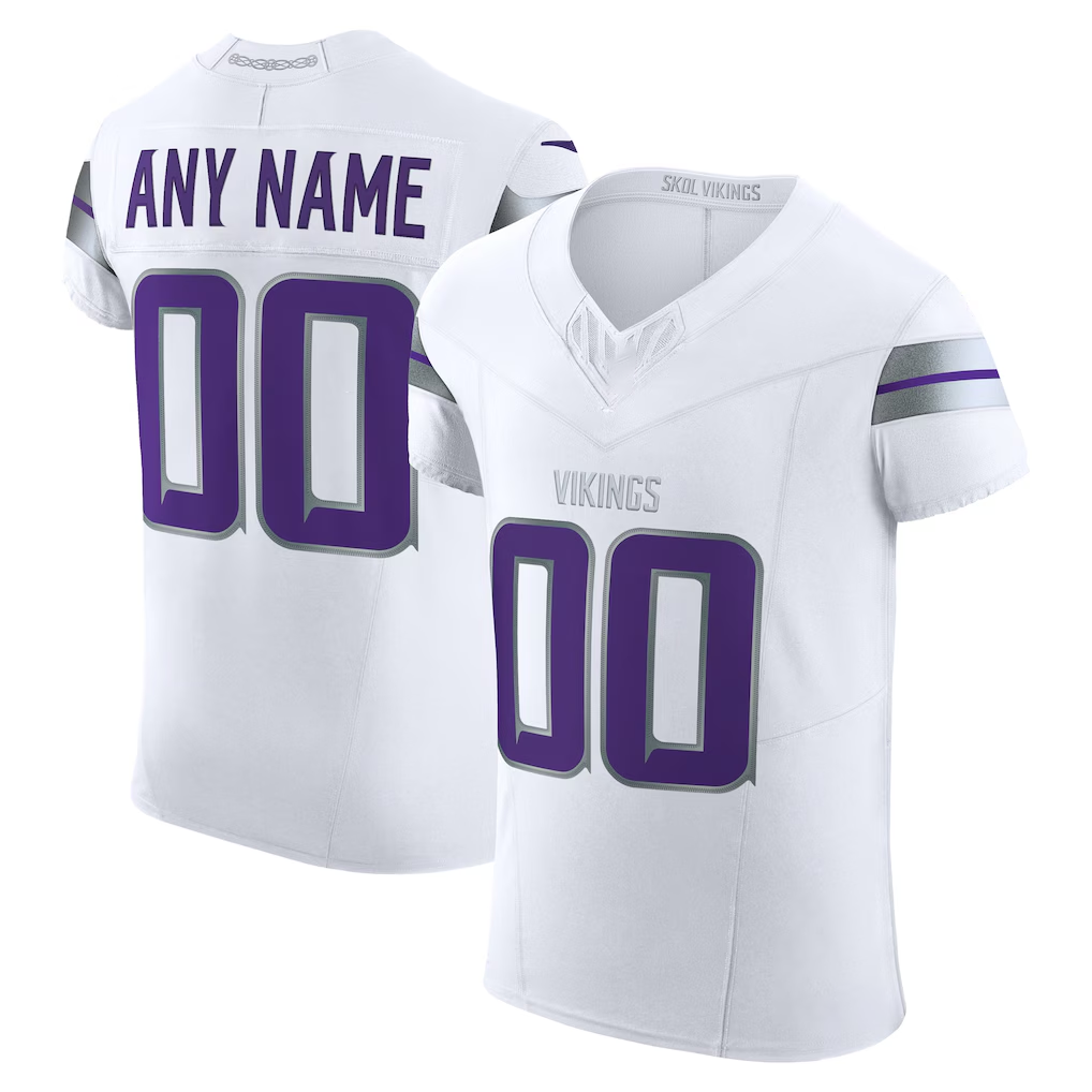 Kooe Custom MN.Vikings White Vapor F.U.S.E. Elite Stitched Jerseys