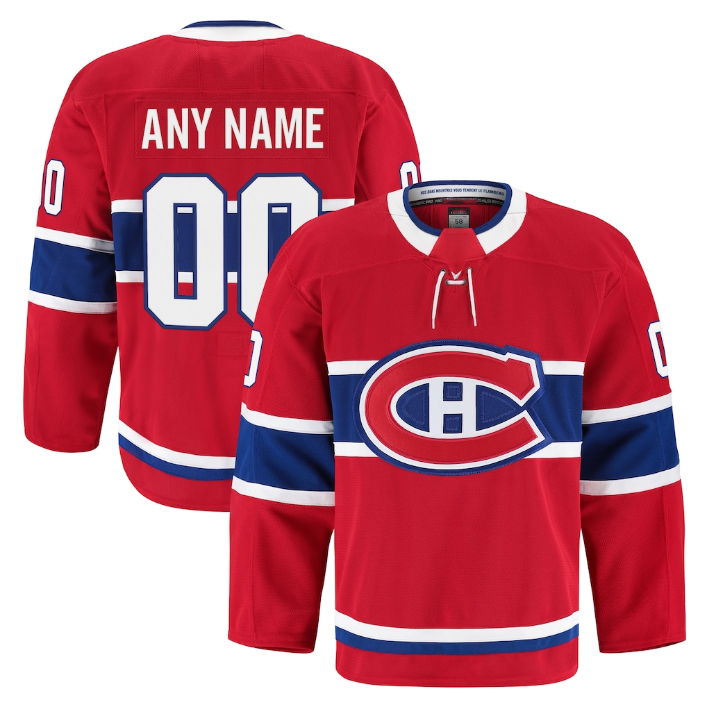 Kooe Custom Montreal Canadiens Red Home Authentic Pro Jerseys