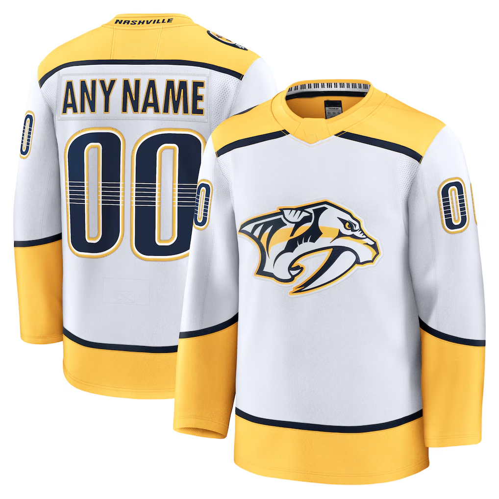Kooe Custom N.Predators White Away Premium Jerseys