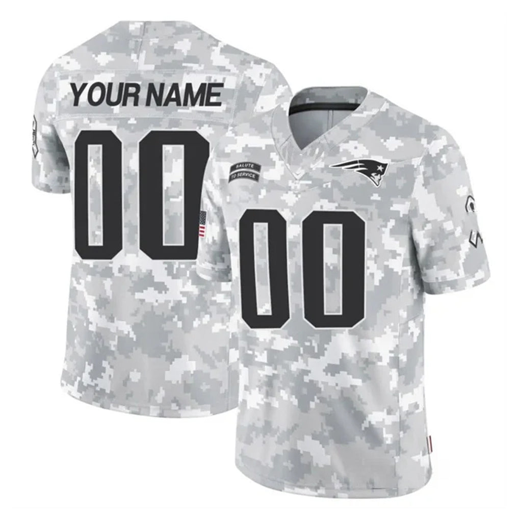 Kooe Custom NE.Patriots Arctic Camo Salute To Service Limited Game Any Name & Numbers Stitched Jerseys