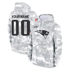 Kooe Custom NE.Patriots Arctic Camo Salute to Service Pullover Hoodies Limited Any Name & Numbers Game Stitched Jerseys