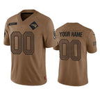 Kooe Custom NE.Patriots Brown Salute To Service Limited Any Name & Numbers Stitched Jerseys